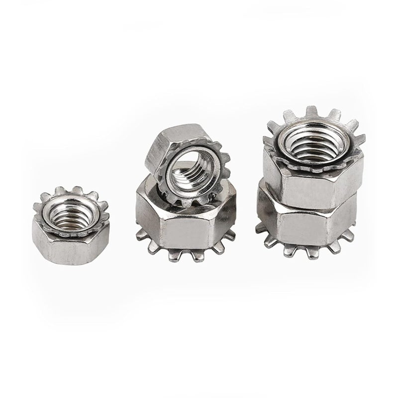 Instockbolts M10-1.5 K-Lock Keps Nuts with External Tooth Washer, 304 Stainless Steel Kep Lock Nut, 10Pcs Pack - Image 3